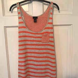 Orange and grey tank top